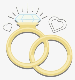 Diamond Rings Sparkling Euclidean Vector Wedding Ring - Heart, HD Png Download, Free Download