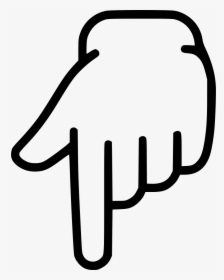 Forefinger Down Finger Touch Hand - Touch Hand Icon Png, Transparent Png, Free Download