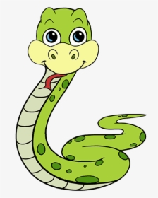 Clip Art How To Draw A - Cute Cartoon Snake Drawing, HD Png Download, Free Download