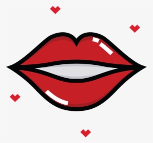 Lips, Kiss, Red, Valentine - Beso Rojo, HD Png Download, Free Download