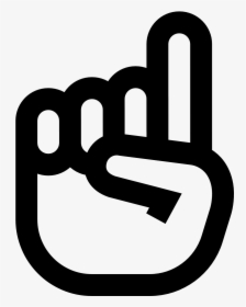 One Vector Touch Hand - Point Finger Icon, HD Png Download, Free Download