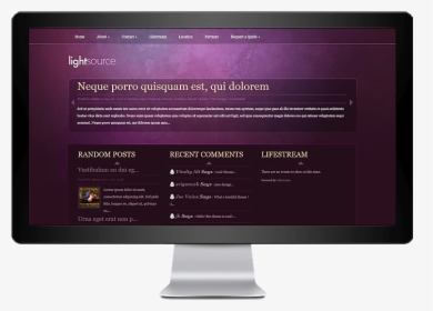 Lightsource Wordpress Theme - Computer Monitor, HD Png Download, Free Download