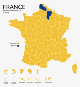 France 2017 Election Map Second Round, HD Png Download, Free Download
