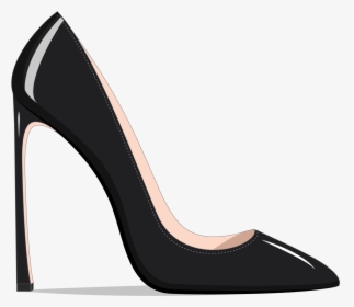 Shoe Illustration In Fashion Shoes, Shoe - Prada Glossed Textured Leather Pumps, HD Png Download, Free Download