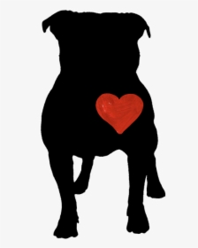 #pitbull #dog #loveit #black #heart #red #pet - Pitbull Car Decal, HD Png Download, Free Download