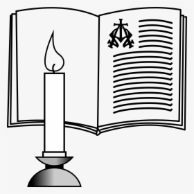 Candle And Bible Clip Arts - Bible With Candle Clipart, HD Png Download, Free Download