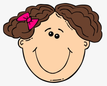 Face Clipart Png - Curly Haired Girl Clipart, Transparent Png, Free Download