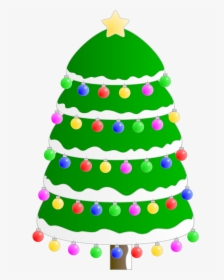 Decorated Christmas Tree - Png Clipart Background Christmas Tree Colors Transparent, Png Download, Free Download