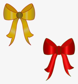 Bow, Bows, Decoration, Ribbon, Red, Yellow, Gift, Party, HD Png Download, Free Download