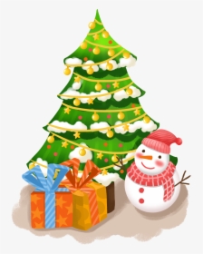 Transparent Christmas Tree With Gifts Clipart - Christmas Day, HD Png Download, Free Download