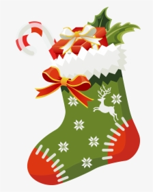 Green Christmas Png - Christmas Socks Clipart Png, Transparent Png, Free Download