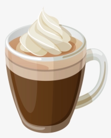 Coffee Clip Art - Hot Chocolate With Whipped Cream Clipart, HD Png Download, Free Download