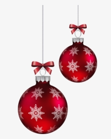 Red Christmas Ball Png - Christmas Decorations Red Balls, Transparent Png, Free Download