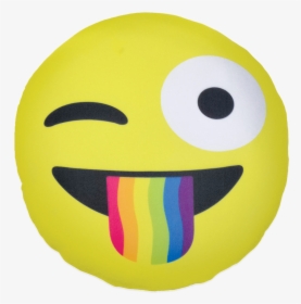 Emoji Smile Pillow Emoticon Sticker - Rainbow Emoji Smiley Face, HD Png Download, Free Download