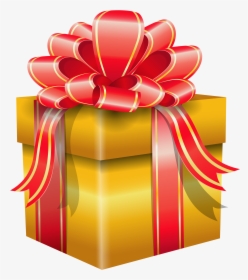 Christmas Gift Box Png - Yellow Gift Box Png, Transparent Png, Free Download