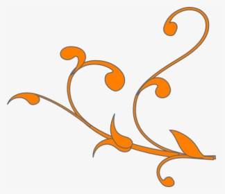 Wedding Swirl Clip Art - Swirl Line Png Orange, Transparent Png, Free Download