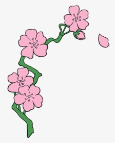 How To Draw Cherry Blossoms - Cherry Blossom Drawing Easy, HD Png Download, Free Download