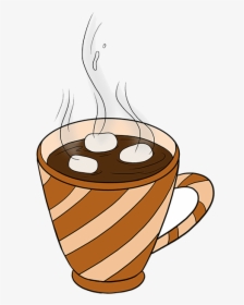 Hot Chocolate Drawing Coffee Cocoa Transparent Clipart - Step By Step Chocolate Drawing, HD Png Download, Free Download