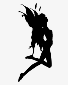 Female Fairy Silhouette 2 Clip Arts - Transparent Background Fairy Silhouette, HD Png Download, Free Download