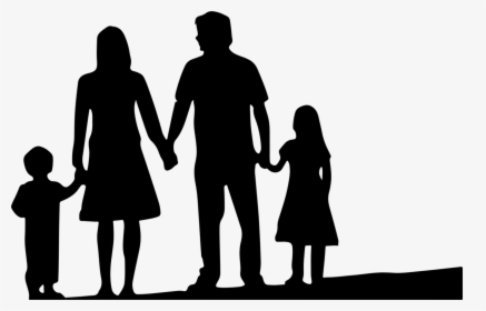 Standing,human Behavior,silhouette - Family Silhouette Transparent, HD Png Download, Free Download