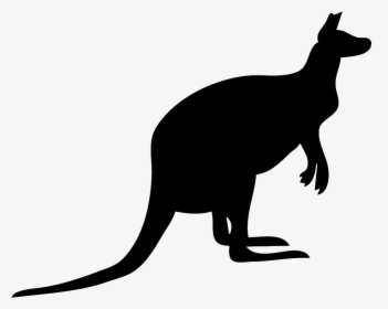 Kangaroo Silhouette Png Pic - Jungle Animal Wild Animal Silhouettes, Transparent Png, Free Download