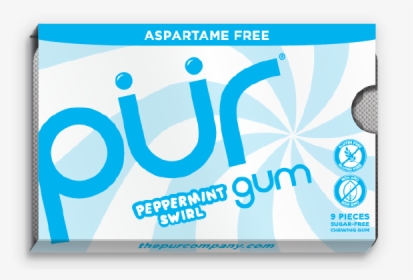 Peppermint Swirl 12 Pack Gum Tray - Pur Gum Chocolate Mint, HD Png Download, Free Download