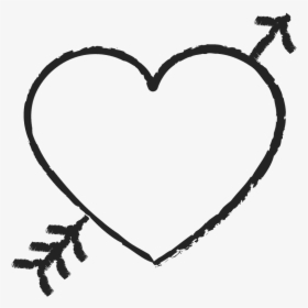Heart Stamp Png - Heart With Arrow Through, Transparent Png, Free Download