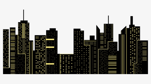 Transparent New York Skyline Silhouette Png - Night City Png, Png Download, Free Download