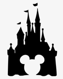 Disney Castle Ears File Size Silhouette On Clipart - Easy Disney Castle Drawing, HD Png Download, Free Download