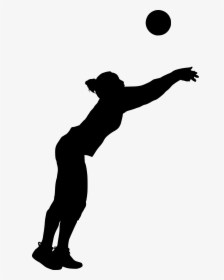 Silhouette Volleyball Transparent Background, HD Png Download, Free Download