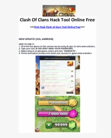 Clash Of Clans Hack 1.9 2, HD Png Download, Free Download