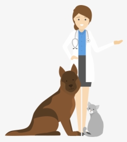Vet With Cat And Dog - Transparent Vet Clipart, HD Png Download, Free Download