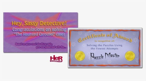 Nancy Drew Sleuthing Certificate, HD Png Download, Free Download