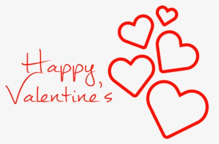 Happy Valentine"s Hearts Falling - Transparent Background Happy Valentines Day Png, Png Download, Free Download