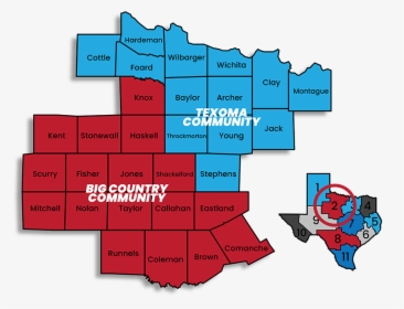 Texas Region - Big Country Texas Counties, HD Png Download, Free Download