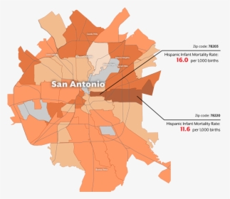 Hispanic Infant Mortality Rate By Zip Code In San Antonio,, HD Png Download, Free Download
