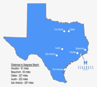Seagrass Map New All Of Texas - Texas Red Cross, HD Png Download, Free Download