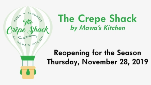 The Crepe Shack Is Now Open For The Fall/winter Season - Paul Green, HD Png Download, Free Download