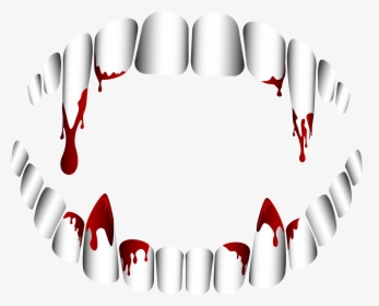 Vampire Teeth Transparent Png Clip Art - Vampire Fangs Transparent Background, Png Download, Free Download