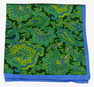 Ike Behar Green And Black Floral Detail Pocket Square - Tapestry, HD Png Download, Free Download
