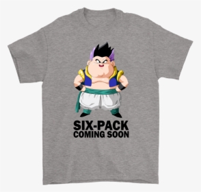 Six Pack Coming Soon Fat Gotenks Dragon Ball Shirts - 6 Pack In Coming Shirt, HD Png Download, Free Download