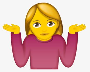Man Shrugging Emoji Png, Transparent Png, Free Download