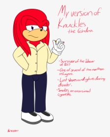 My Version Of Knuckles - Cartoon, HD Png Download, Free Download