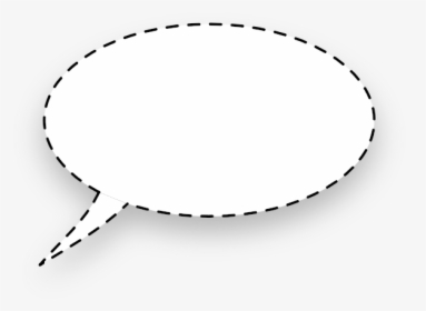 Dotted Line Oval Shaped Speech Bubble Vector Image - Speech Bubble, HD Png Download, Free Download
