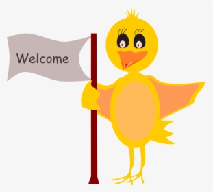 Duck,flower,water Bird - Welcome Cartoon Images Png, Transparent Png, Free Download