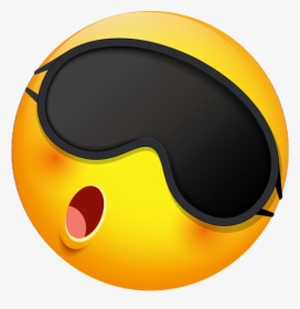 Sneer/sleepy Emoji - Sleep Eye Mask Emoji, HD Png Download, Free Download