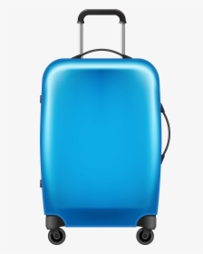 Blue Trolley Suitcase Transparent Png Image - Transparent Background Suitcase Transparent, Png Download, Free Download
