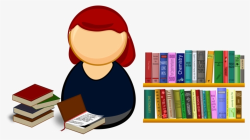 Clipart Books Shelf - Transparent Librarian Clipart, HD Png Download, Free Download