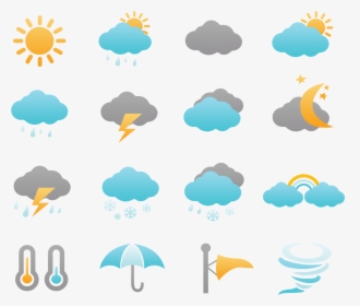 Weather Icons Set Free Clipart , Png Download - Transparent Weather Icons Png, Png Download, Free Download