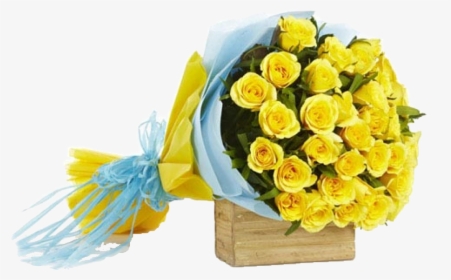 2dozen Yellow Roses Bouquet - Bouquet Of Flowers Yellow Roses, HD Png Download, Free Download